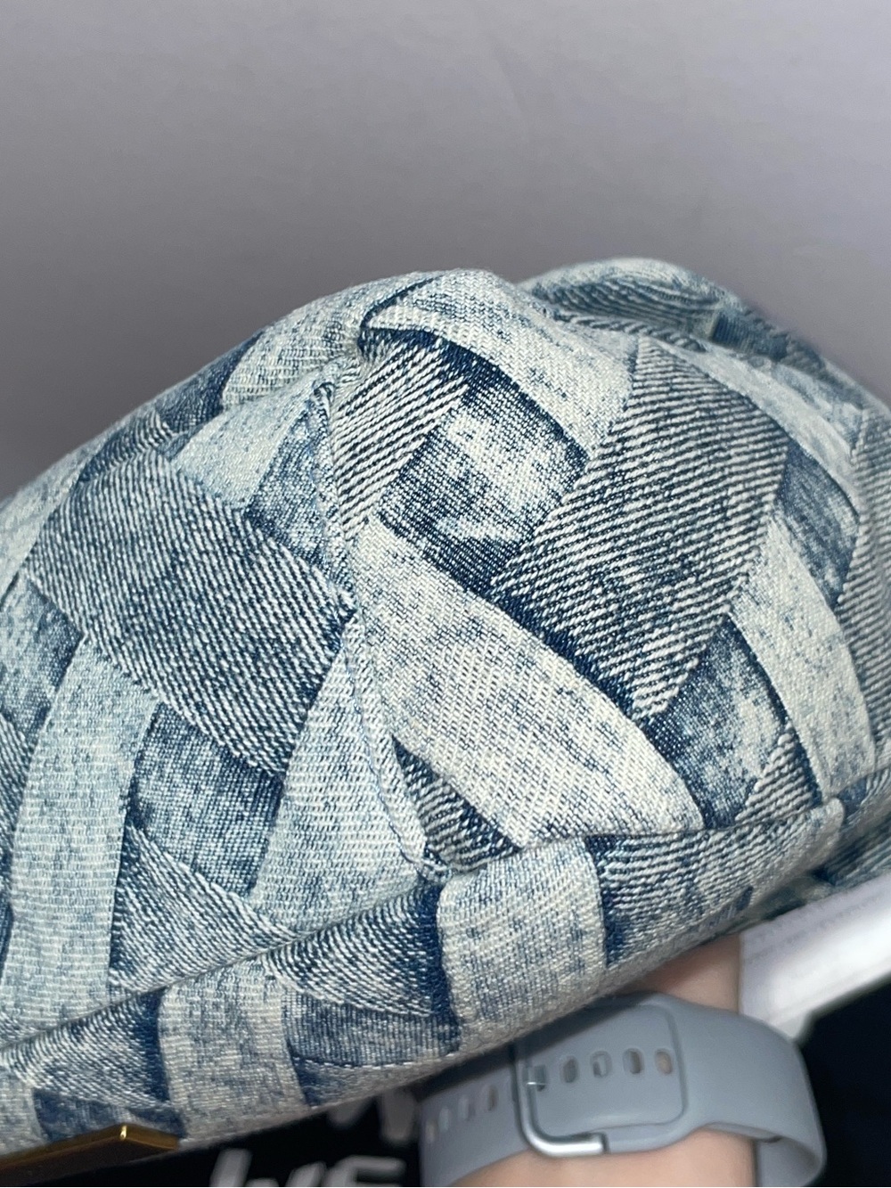 NWT Kurt Geiger ‘The Kensington’ Denim Knot Shoulder Bag - Picture 8 of 15